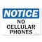 Signmission OSHA Notice, 5" Height, No Cellular Phones, 7" X 5", Landscape OS-NS-D-57-L-19550 - alternate 1